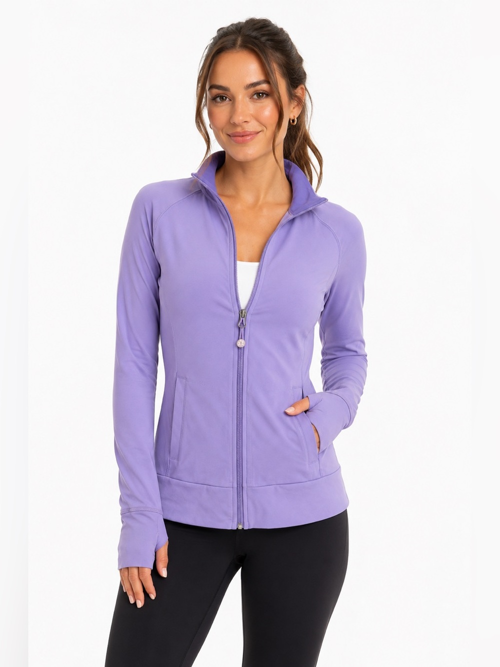 Tuff Athletics Lavender Purple Full Zip Athletic Jacket Size M
